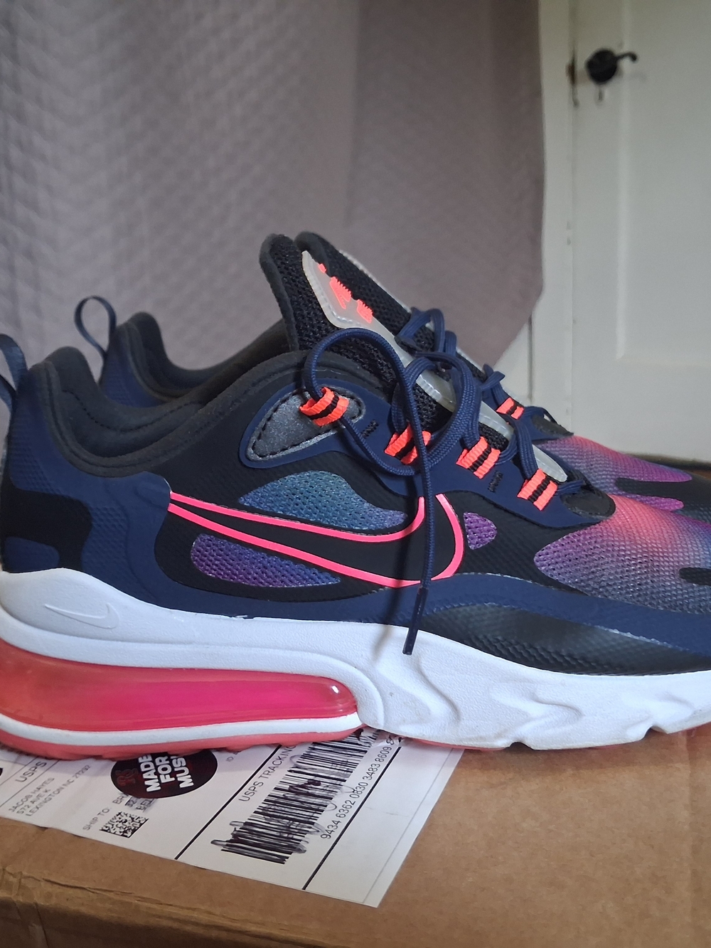 Nike Air Max 270 React SE "Midnight Navy Crimson" Women's Size 9.5 (No Box)